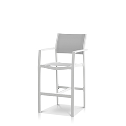 Bar Arm Chair Tex White Frame / Cloud Gray Sling
